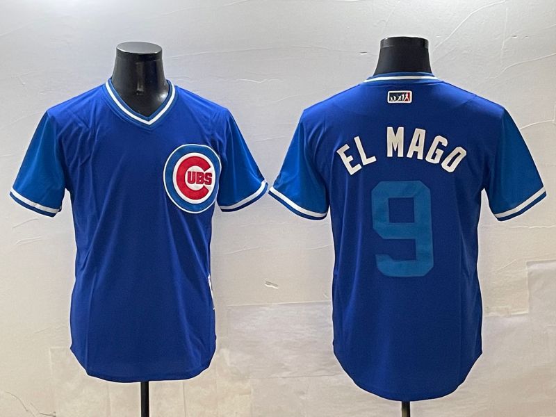 Men Chicago Cubs #9 EL Mago Blue Fashion Game 2025 Nike MLB Jersey style 2->chicago cubs->MLB Jersey